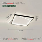 Square Minimalist Ultra-Thin Ceiling Lamp for Bedroom Living Room Modern Nordic Lighting