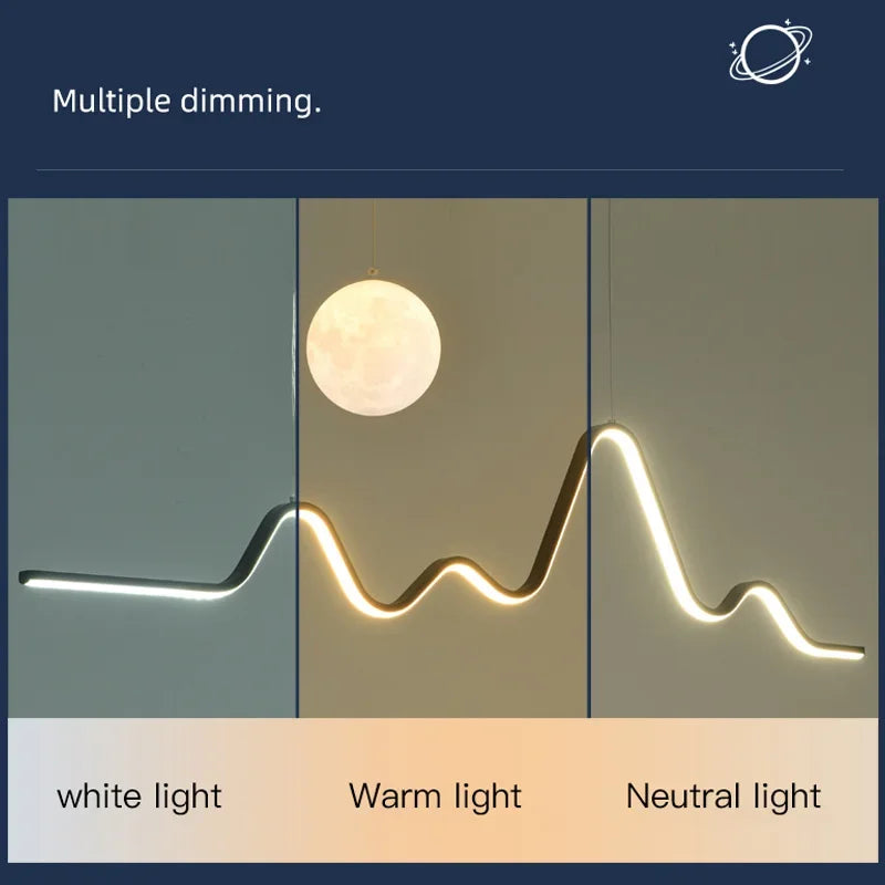 Modern LED Chandelier Dining Table Pendant Light for Kitchen, Bar, and Dining Room