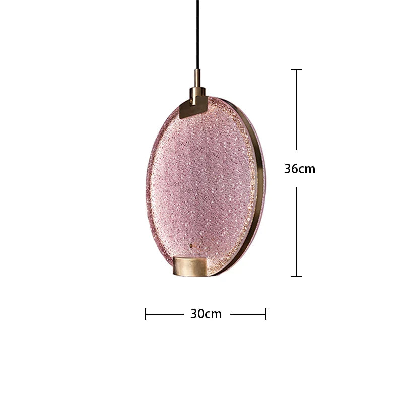 Masiero Horo Pendant Light LED Green Pink Glass Simple Lights Loft Bar