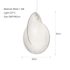 Silk Shell Pendant Lamp: Japanese Style, Simple Design for Living Room, Bedroom, Kitchen