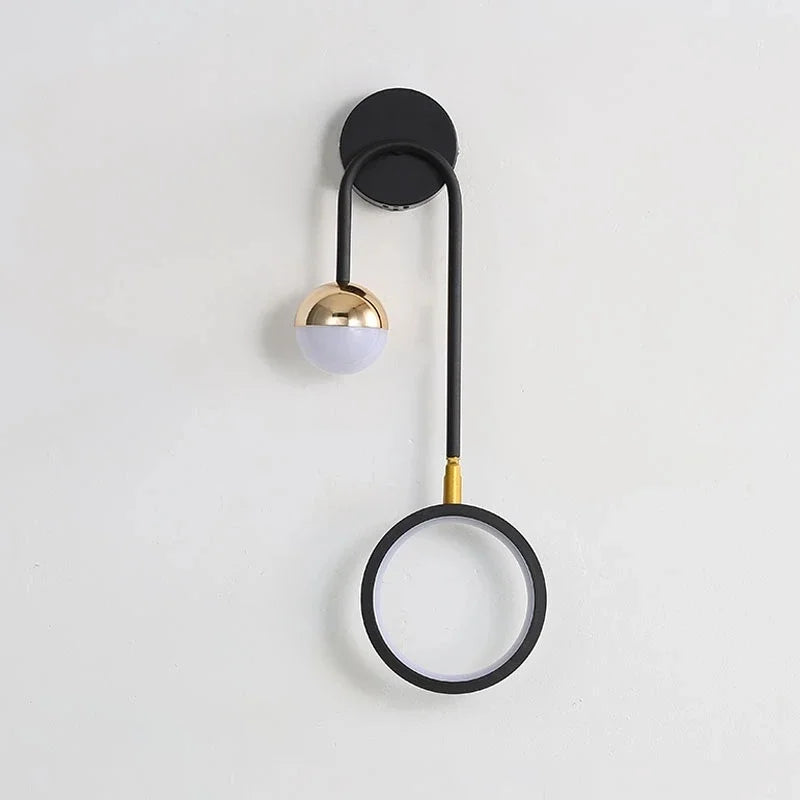 Modern Round Ball Led Wall Light for Headboards and Living Room