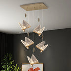 Acrylic Butterfly Chandelier Ceiling Lamp Indoor Lighting