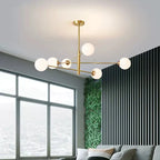 Minimalist Nordic Glass Ceiling Lamp Pendant Light Chandelier for Modern Living Room