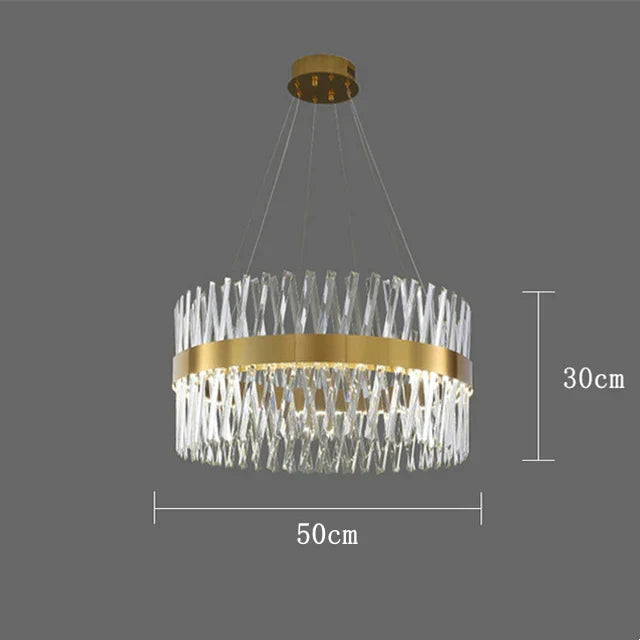 Modern Gold Crystal Ceiling Chandelier for Luxury Living Spaces