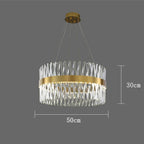 Modern Gold Crystal Ceiling Chandelier for Luxury Living Spaces