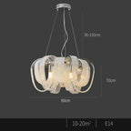 Tassel Crystal LED Chandelier: Nordic Style Round Pendant Lamp for Modern Home Decor