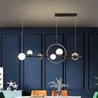 Nordic Circle LED Glass Ball Pendant Lamp for Dining Room & Kitchen