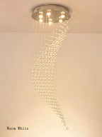 Spiral LED Crystal Chandelier for Dining Room Stair Light