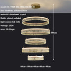 2024 Modern Crystal LED Chandelier for Living & Dining Room Decor