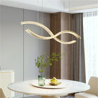 Crystal LED Pendant: Modern Minimalist Chandelier for Home Dining Living Room Decor
