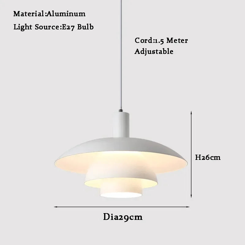 Metal Umbrellas LED Pendant Light: Modern Gradient Colourful UFO Design