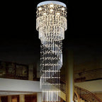 Spiral Luxury Crystal Chandelier for Long Staircases