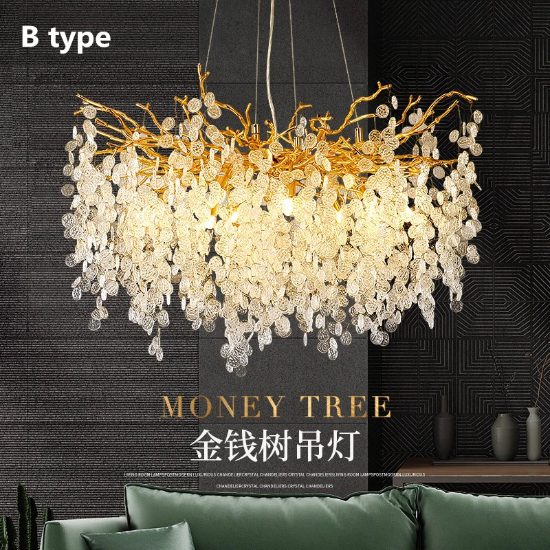 Crystal LED Chandelier: Luxury Pendant Lamp for Home Decor