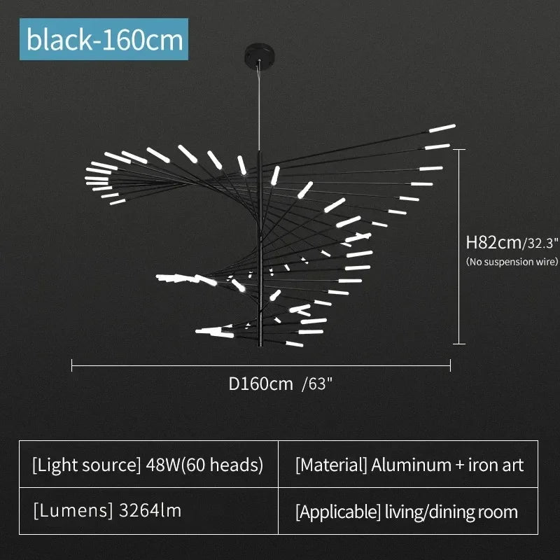 Fireworks LED Chandelier Light for Indoor Living Dining Bedroom Hall Decor