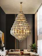Crystal Pendant Chandelier for Home, Hotel, Restaurant - Luxury Duplex Hall Light