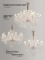 Crystal Chandelier LED Candle K9 Crystal Lamp for Living Dining Bedroom Shop