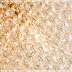 Crystal Chandelier: Luxury Gold Ceiling Light Fixture for Living Room, Bedroom - LED Square Design