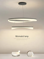 Modern Circle LED Pendant Light Dimmable Chandelier for Living Room Bedroom Décor