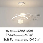 LED Chandelier: Modern White Hanging Light for Living Room Kitchen, Indoor Decor Lamps