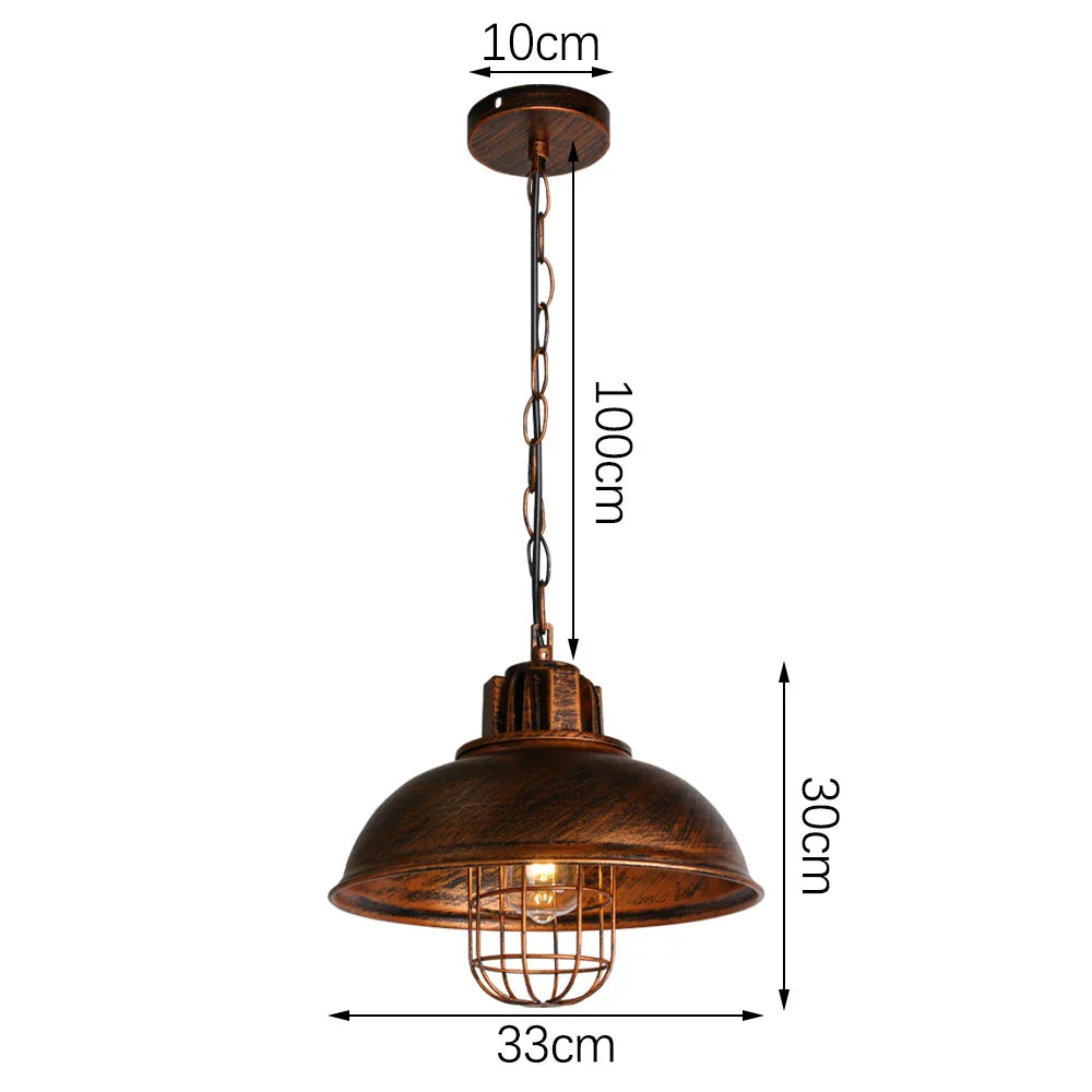 Loft Pendant Light Industrial Hanging Lamp Nordic Retro Home Decor E27