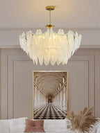 Feather Pendant Chandelier for Luxe Ceiling Decor in French Loft Style