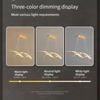 Modern Gold Dimmable LED Pendant Chandelier for Dining Room Kitchen Island