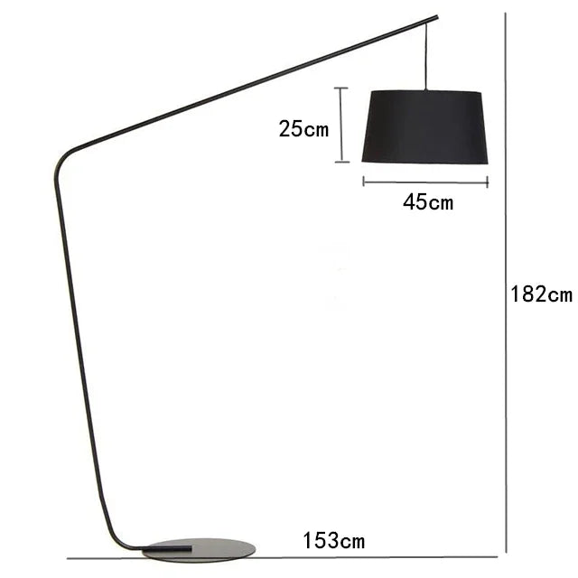 Black LED Floor Lamp for Living Room and Bedroom Decoration