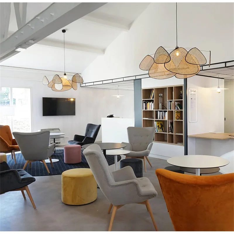 Nordic Bamboo Leaf Chandelier for Living Room and Kitchen