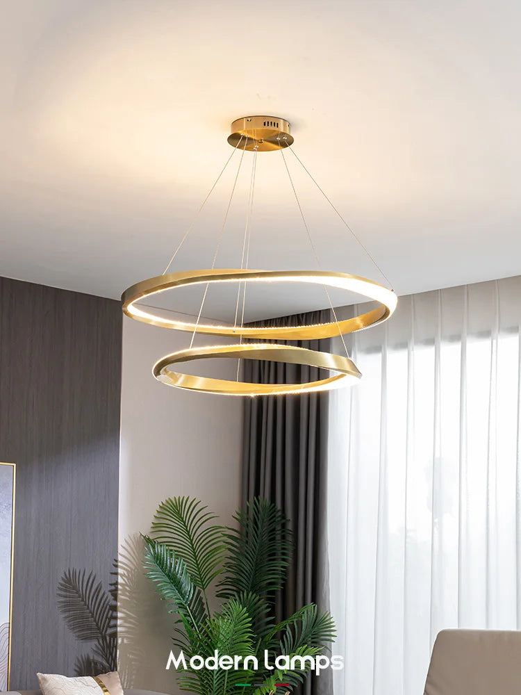 Modern Minimalist Circle Chandelier - Luxury Italian Ring Lamps