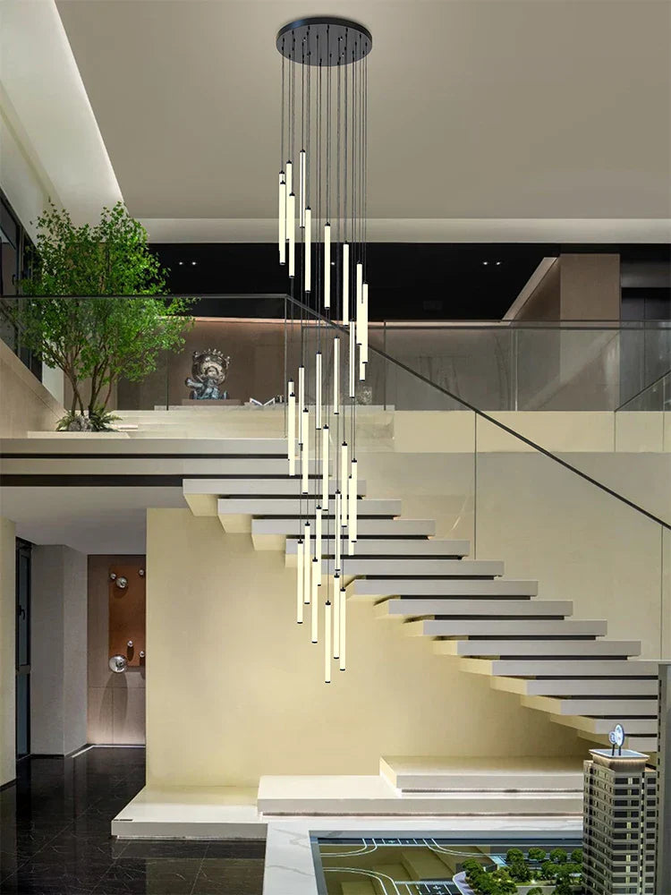 LED Staircase Chandelier for Home Hotel Hall Lighting