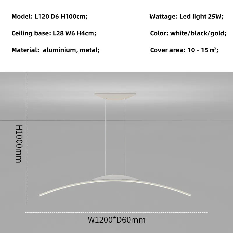 Modern Nordic LED Chandelier for Dining Room, Office, and Living Room