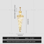 Crystal Chandelier: Modern Minimalist Duplex Living Room Luxury Light