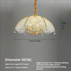 Copper Crystal Chandelier: Luxurious New American French Style Livingroom Lighting