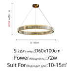 Crystal LED Ceiling Chandeliers: Modern Living Room Dining Room Pendant Lamp