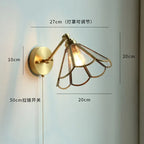 Copper LED Wall Sconce Mirror Stair Light with Pull Switch