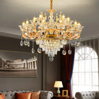 Crystal Chandelier Pendant for Villa Duplex, Hotel Lobby, European Décor
