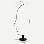Modern Human Face Art Floor Lamp: Creative Nordic Design for Living Room, Bedroom.