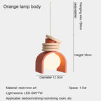 Resin LED Pendant Lamp: Elegant E27 Dropshipping for Bedroom, Dining Room