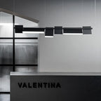 Rotatable Black LED Chandelier: Nordic Design Dining Room Decor Lighting Fixtures