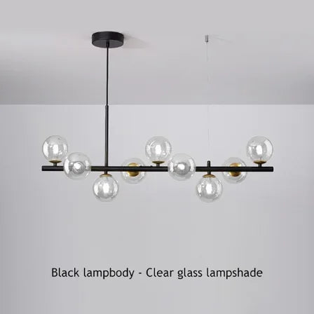 Modern Black LED Pendant Chandeliers for Living Dining Kitchen Lighting