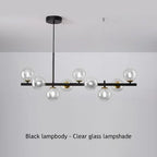 Modern Black LED Pendant Chandeliers for Living Dining Kitchen Lighting