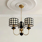 Medieval Fabric Ceiling Chandeliers for Home and Hotel Indoor Light Decoration