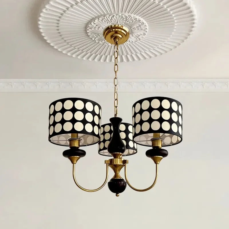 Medieval Fabric Ceiling Chandeliers for Home and Hotel Indoor Light Decoration