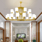 2024 New Duplex Villa Chandelier: High Jump Floor Hollow Lamps Lighting