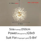 Modern LED Dandelion Chandelier for Home Decor and Lighting