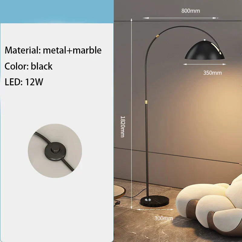 Designer Marble Floor Lamp for Luxury Living Room Lighting