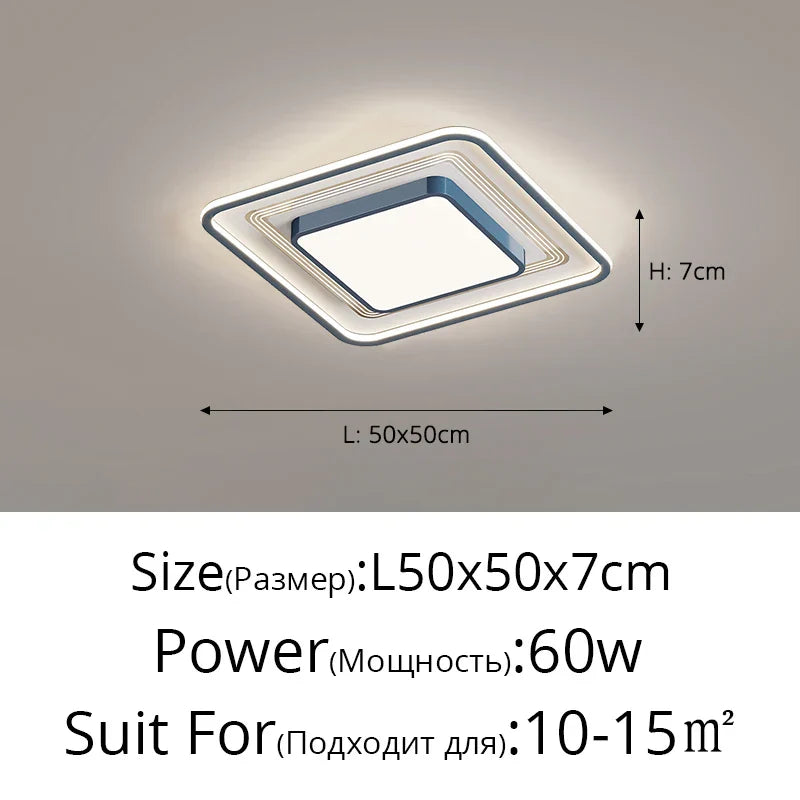 LED Ceiling Light with Remote Dimming for Modern Nordic Home Decor