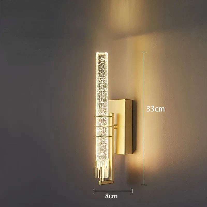 Crystal LED Wall Sconce: Modern Decorative Lighting for Corridor, Bedroom, and Living Room