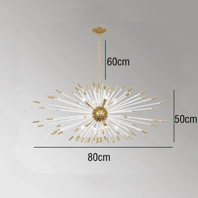 Crystal Dandelion LED Chandelier for Luxury Indoor Decor
