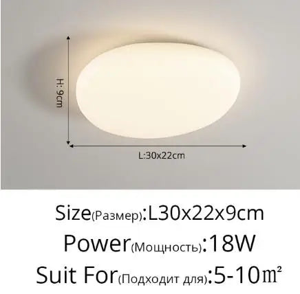 Nordic Cream LED Ceiling Lamp - Modern, Minimalist for Living Room, Bedroom, Restaurant